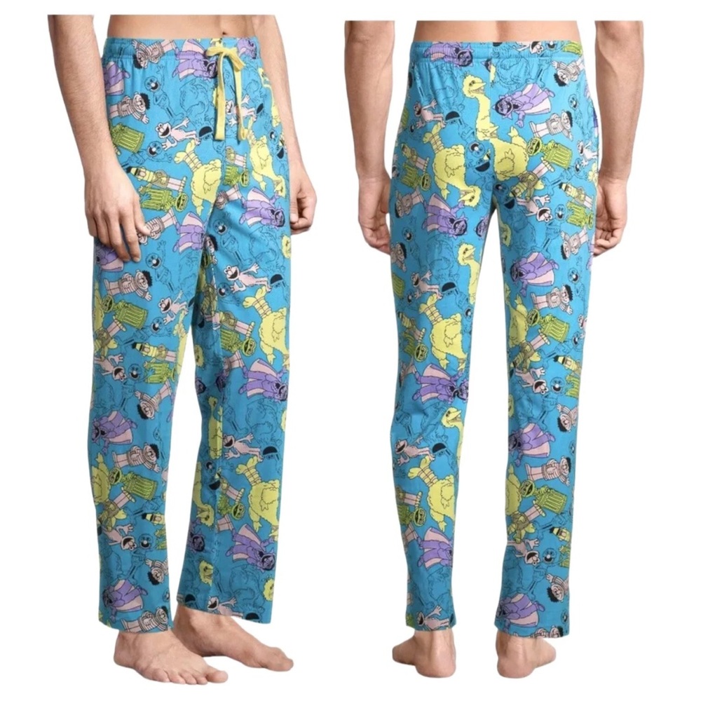 Men's Blue Cartoon Print Swim Shorts